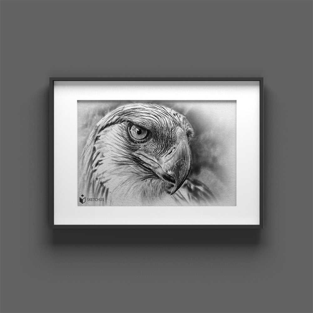 Custom hand-drawn pet portrait by Sketchus