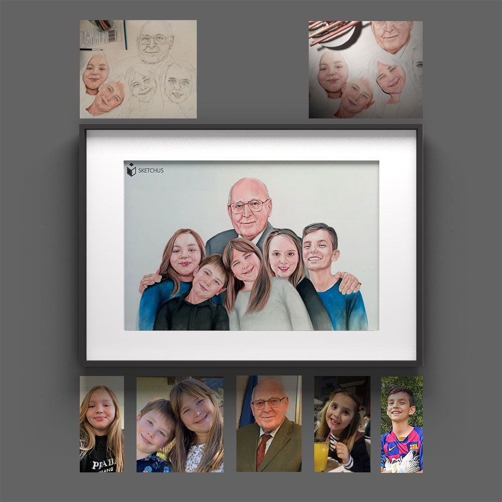 Custom hand-drawn portrait by Sketchus