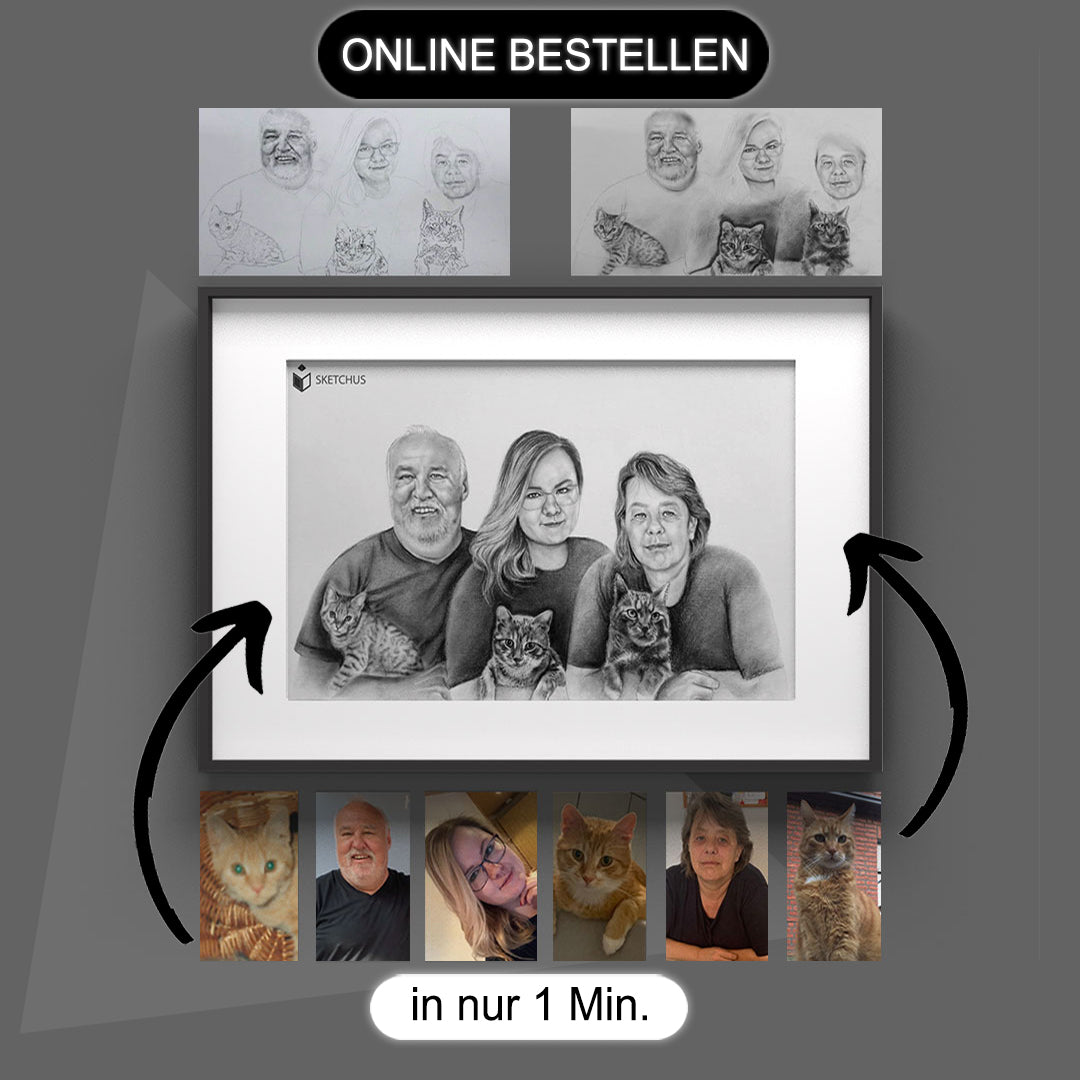 Persönliches Sketchus Portrait nach Fotovorlage