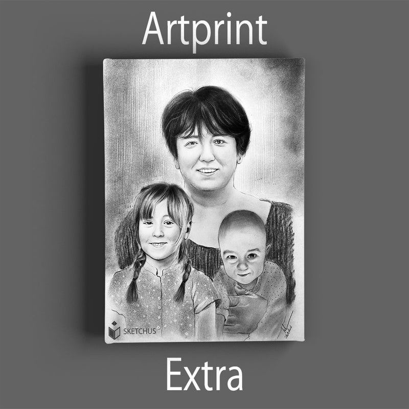 Fine Art Print Sketchus Portrait draw