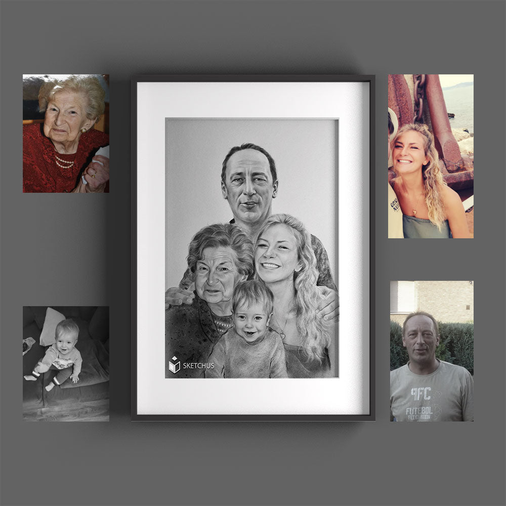 Custom Hand-Drawn Portrait From Photo