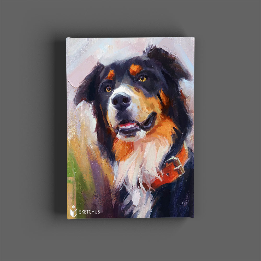 Custom hand-drawn pet portrait by Sketchus