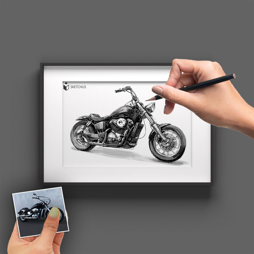 Car Drawing Pencil - Motorbike & objects can be drawn