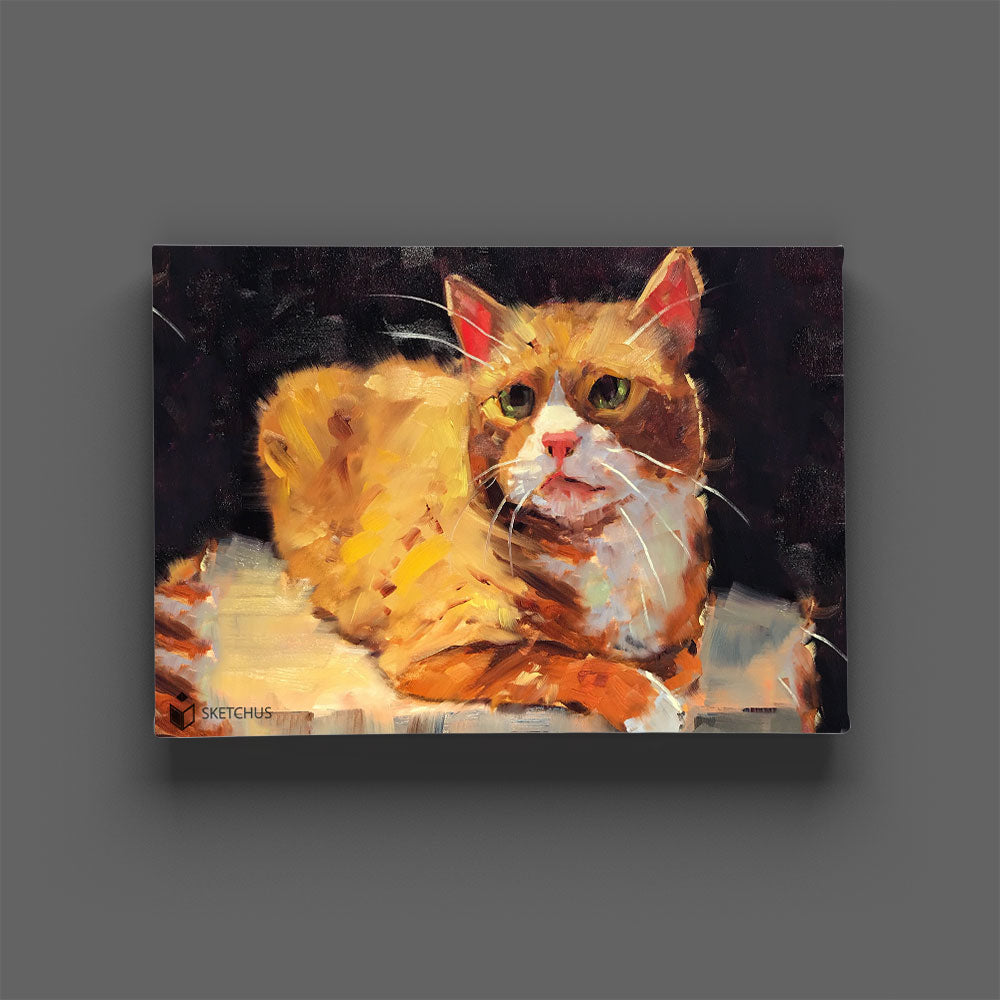 Custom hand-drawn pet portrait by Sketchus