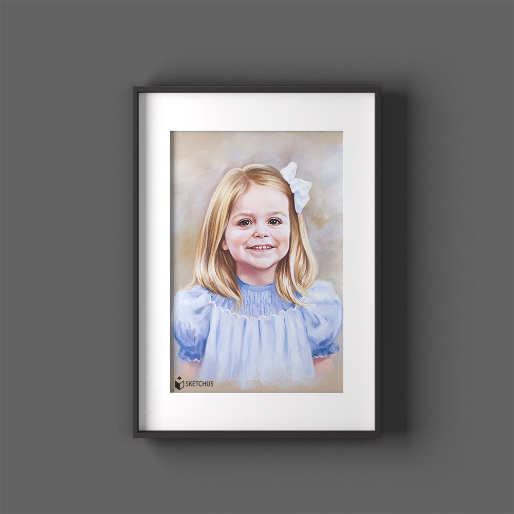 Custom watercolor portrait painted by Sketchus