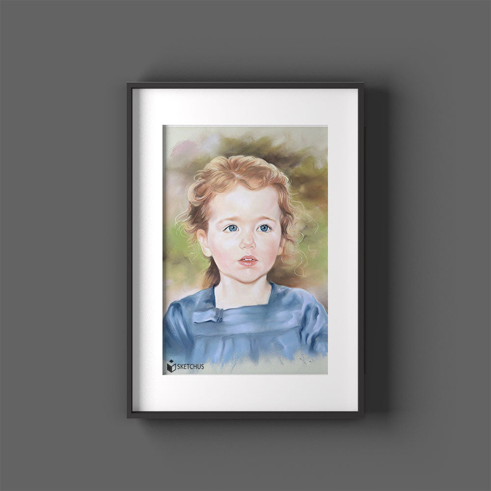 Custom watercolor portrait painted by Sketchus