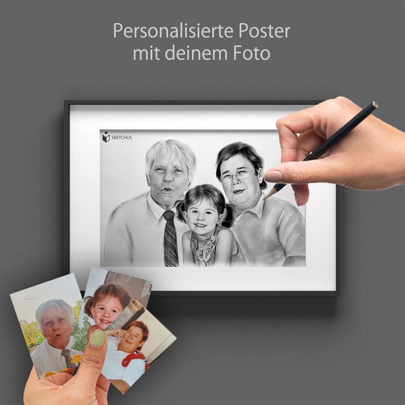 Portrait drawn from a photo Pencil Crayon Order a portrait based on a reference photo. Custom Portrait From Photo