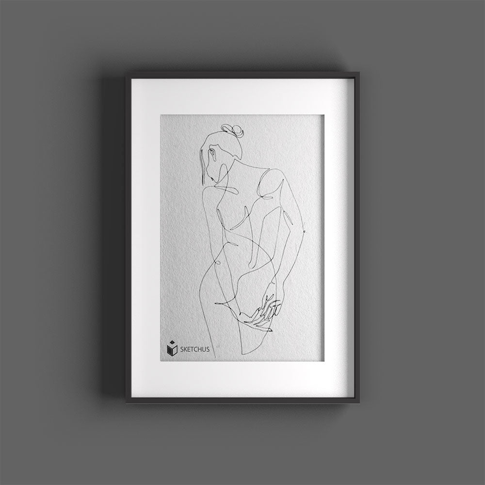 Custom One Line Art Portrait From Photo