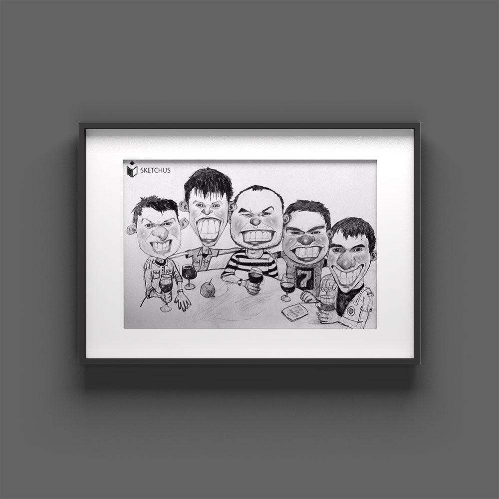 Custom hand-drawn portrait by Sketchus