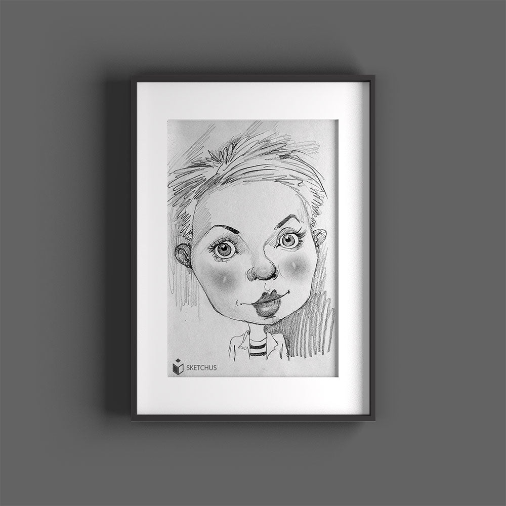 Custom hand-drawn portrait by Sketchus