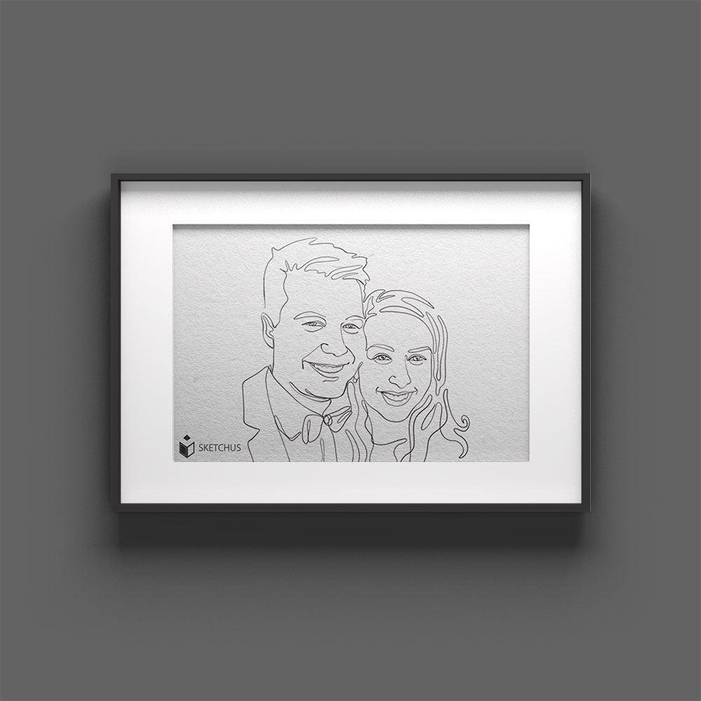 Custom One Line Art Portrait From Photo
