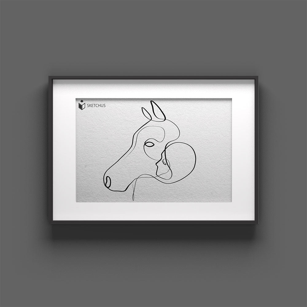 Custom One Line Art Portrait From Photo