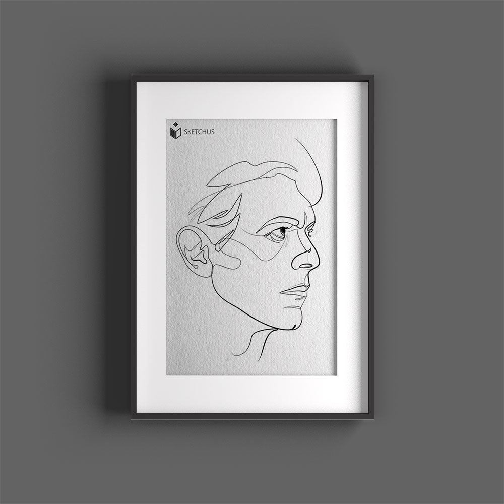 Custom One Line Art Portrait From Photo