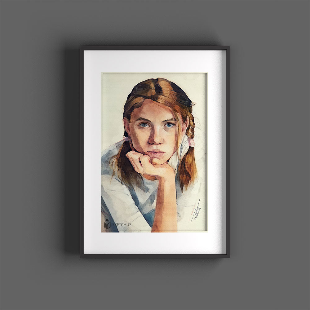 Watercolor picture Watercolormalerei artists in deutschland Watercolor Portrait Gesicht Abstrakt Sketchus