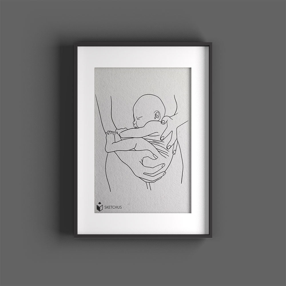 Custom One Line Art Portrait From Photo