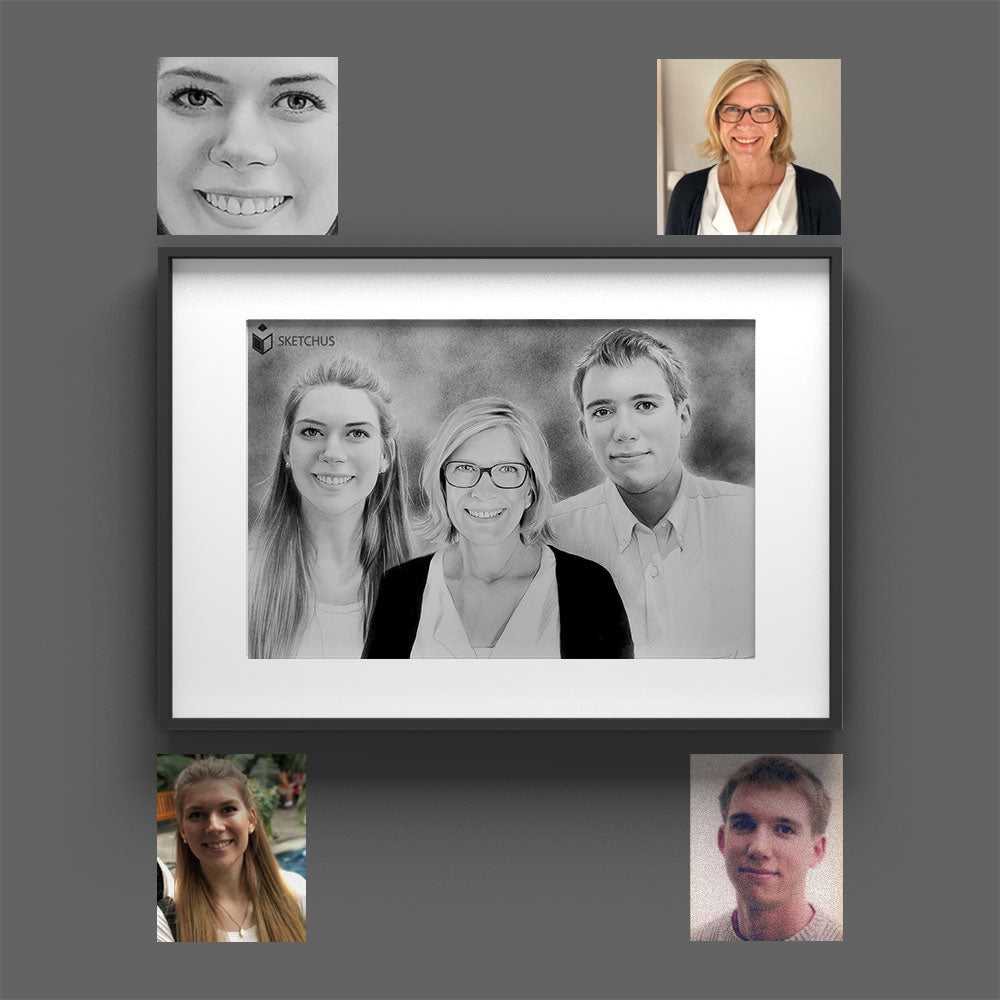 Custom Hand-Drawn Portrait From Photo