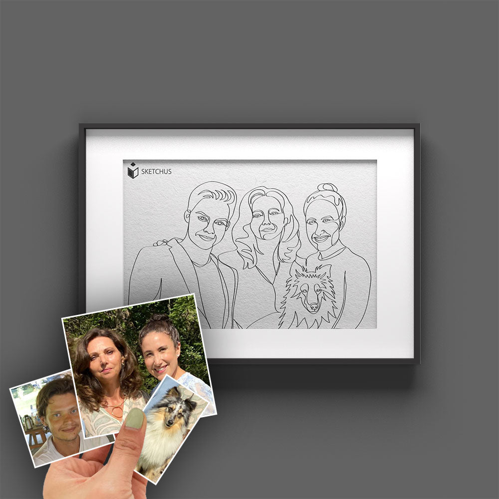 Custom One Line Art Portrait From Photo