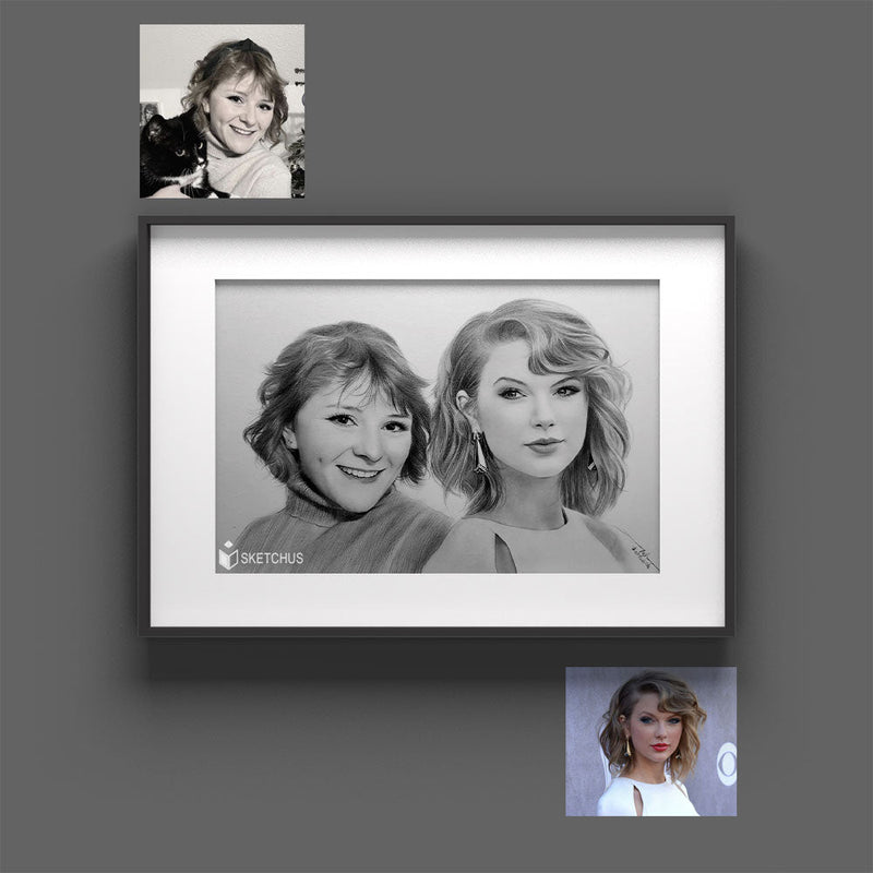Portrait drawn from a photo Pencil Crayon Order a portrait based on a reference photo. Custom Portrait From Photo