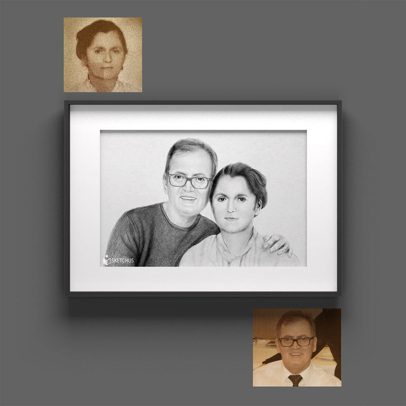 Portrait drawn from a photo Pencil Crayon Order a portrait based on a reference photo. Custom Portrait From Photo