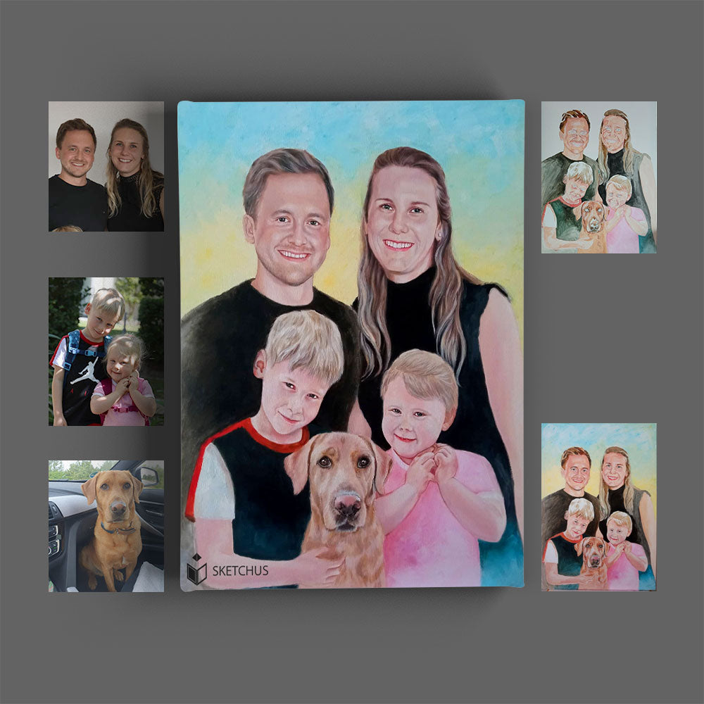 Custom hand-drawn portrait by Sketchus