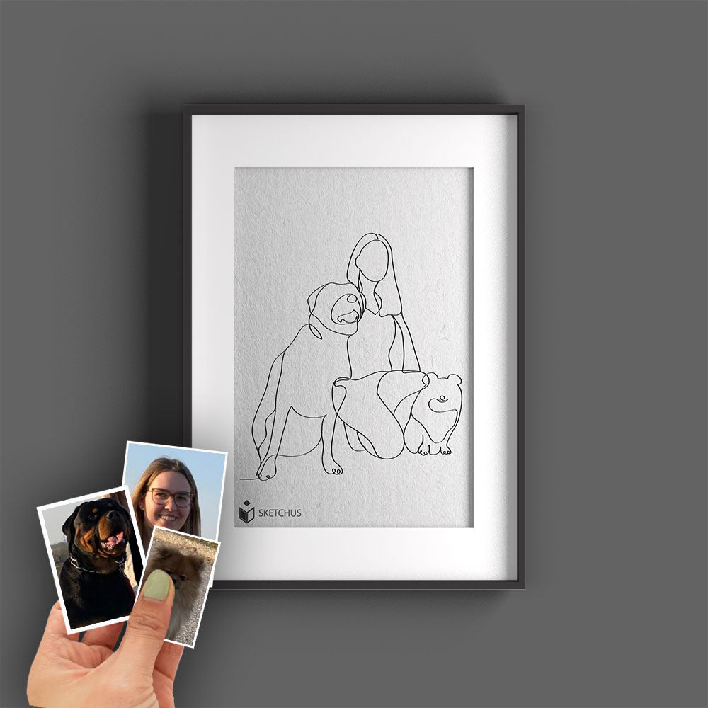 Custom One Line Art Portrait From Photo