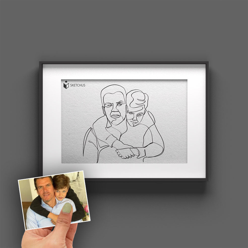 Custom One Line Art Portrait From Photo