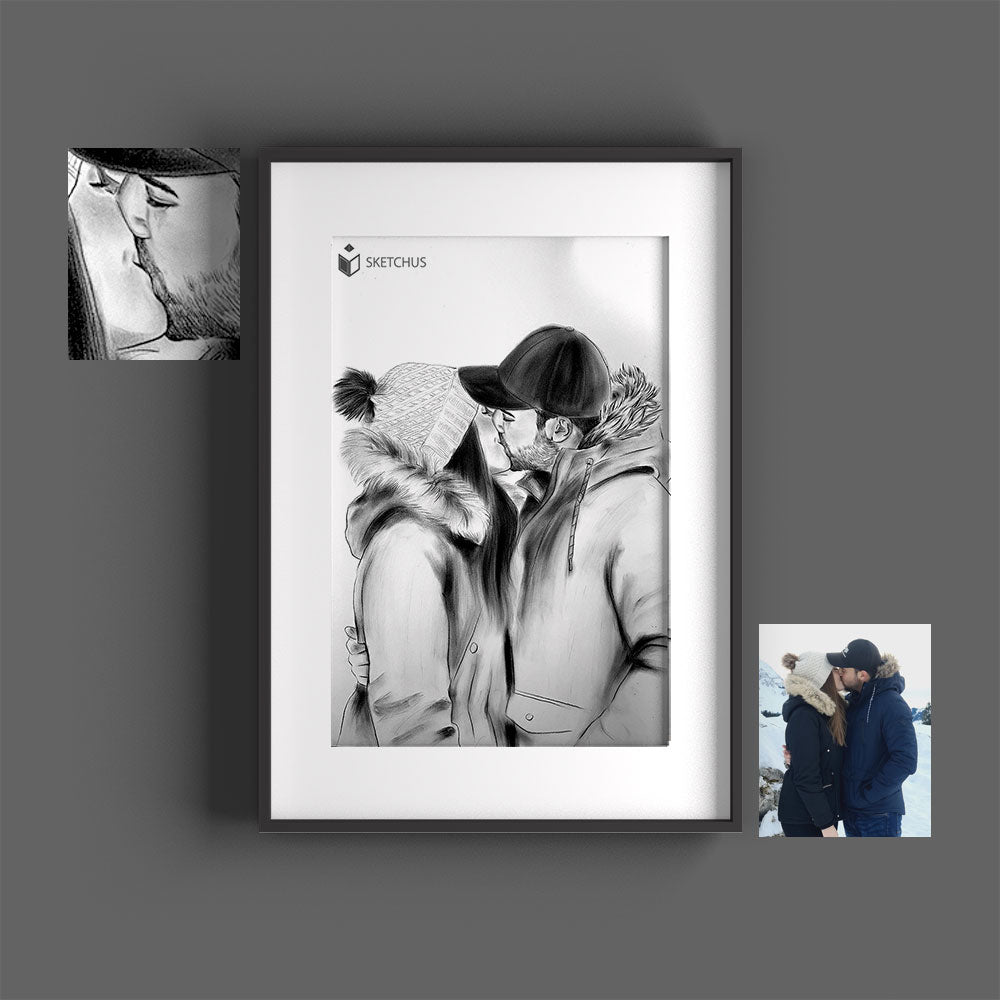 hand-drawnes HochzeitsCreate a Custom Portrait