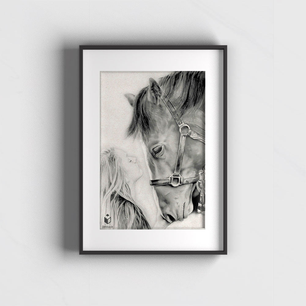 Tiere draw -Pferdeportrait