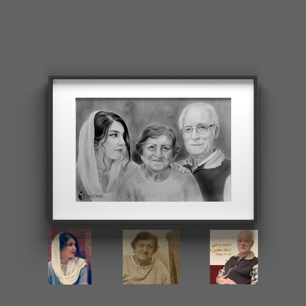 hand-drawnes HochzeitsCreate a Custom Portrait