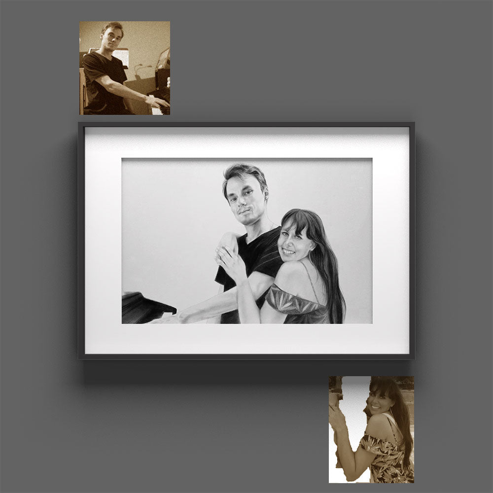 hand-drawnes HochzeitsCreate a Custom Portrait