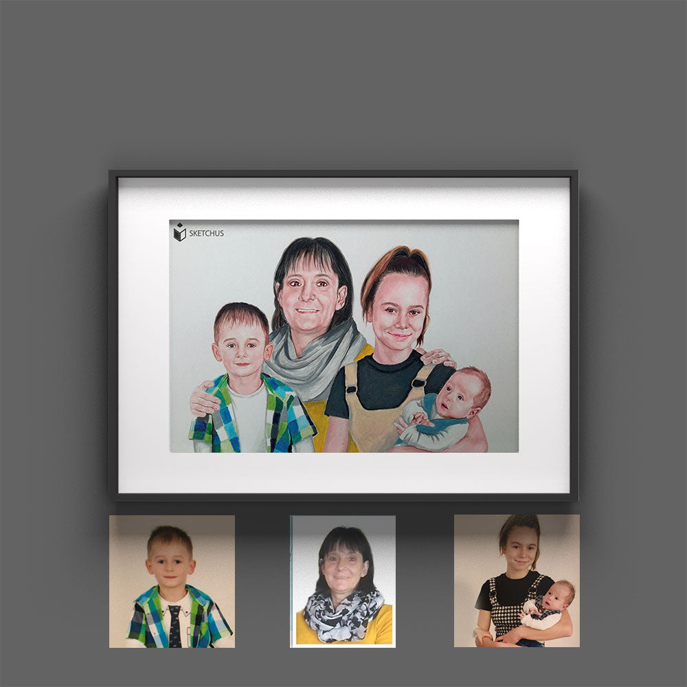 Custom Hand-Drawn Portrait From Photo