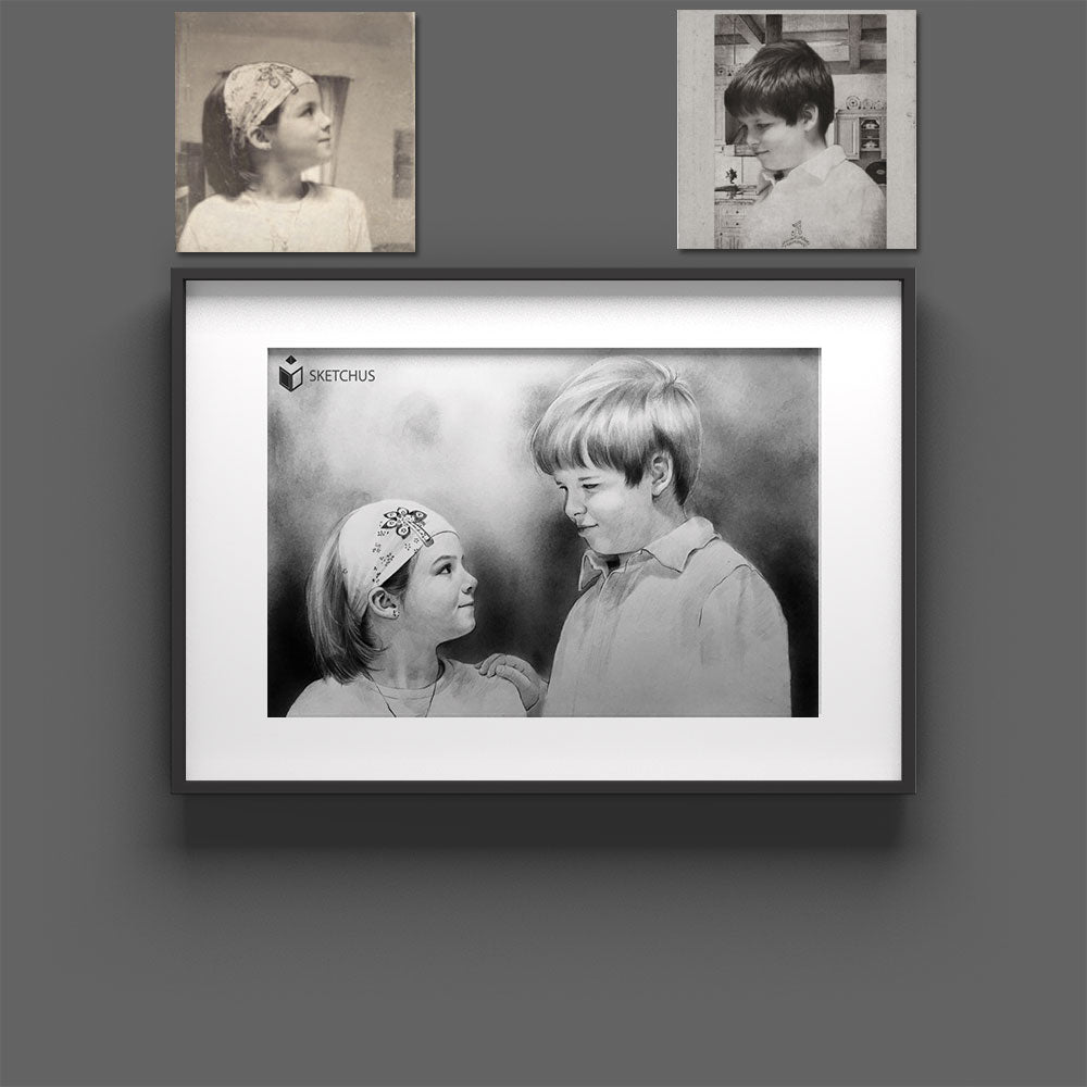 your Create a Custom Portrait from photo Sketchus picture paint with loved ones who have passed