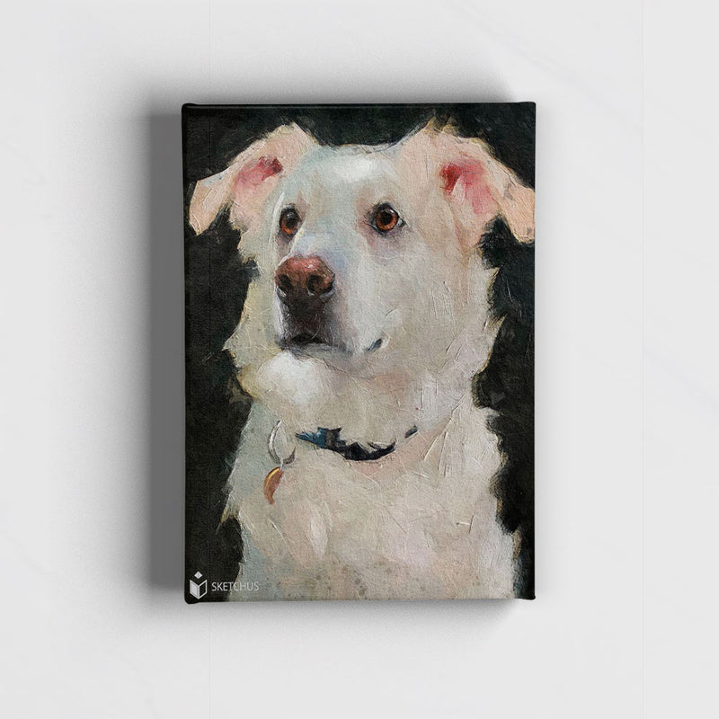 Custom hand-drawn pet portrait by Sketchus
