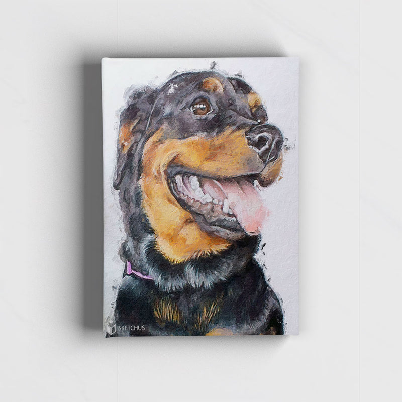 Custom hand-drawn pet portrait by Sketchus