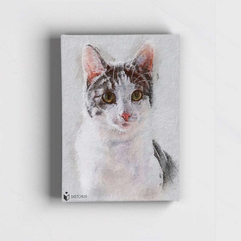 Custom hand-drawn pet portrait by Sketchus