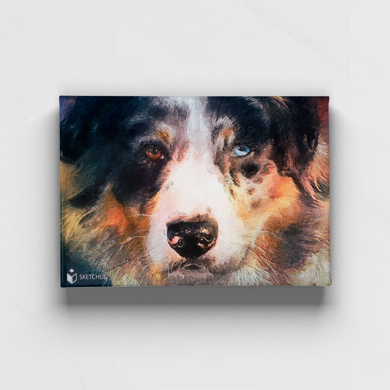 Custom hand-drawn pet portrait by Sketchus