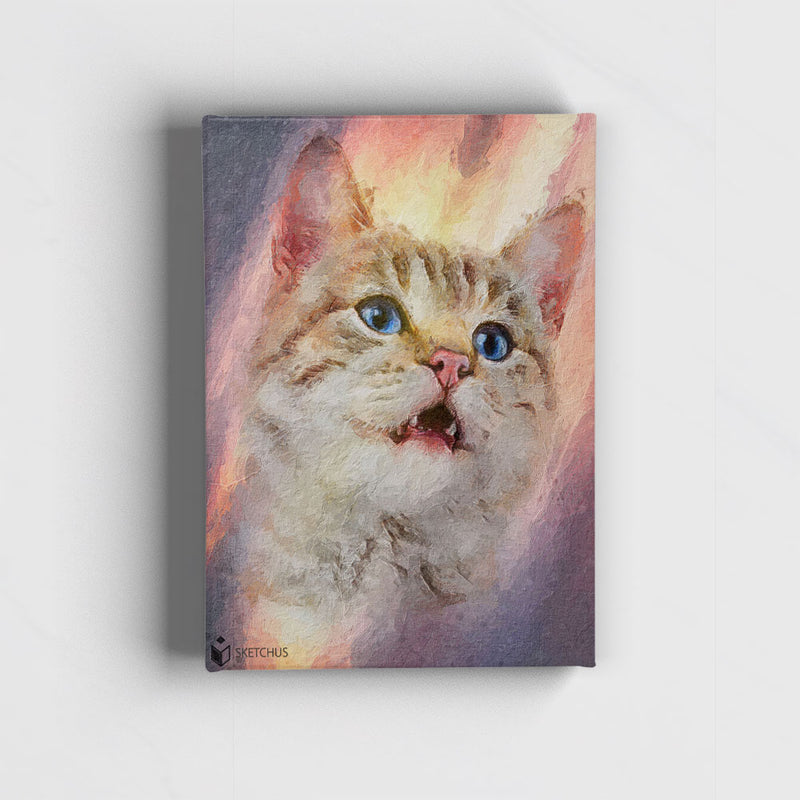 Custom hand-drawn pet portrait by Sketchus