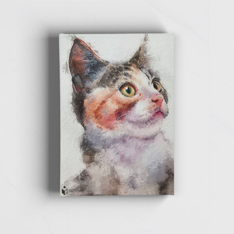 Custom hand-drawn pet portrait by Sketchus