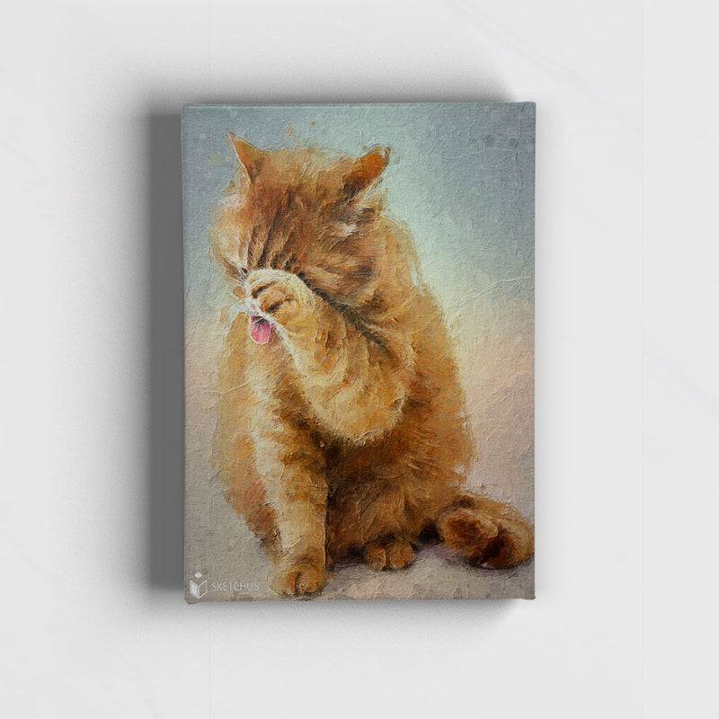 Custom hand-drawn pet portrait by Sketchus